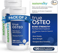 NatureCity True-Osteo Plant-Based Supplement for Bone Strength | AlgaeCal Calcium &amp Magnesium Plant-Based Vitamin D3 Vitamin K2 Silicon| Gentle on Stomach (240 Capsules)
