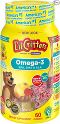 Lil Critters Omega-3 DHA LemonadeChewable 60 Count Pack of 2