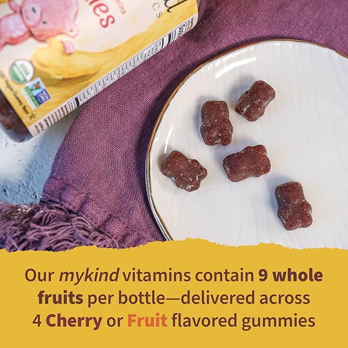 Garden of Life Organics Kids Gummy Vitamins - Fruit - Certified Organic Non-GMO &amp Vegan &amp Kids Immune Support Gummies with Vitamin C D as D3 &amp Zinc