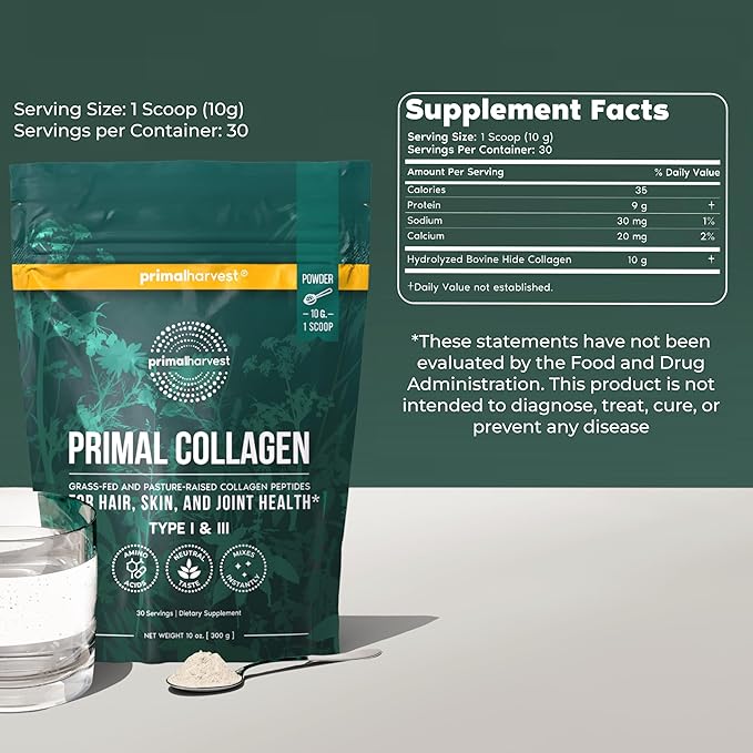 Primal Harvest Daily Two-Step Routine | NAD+ + Pure Collagen | 2 Pack | 30 Day Supply