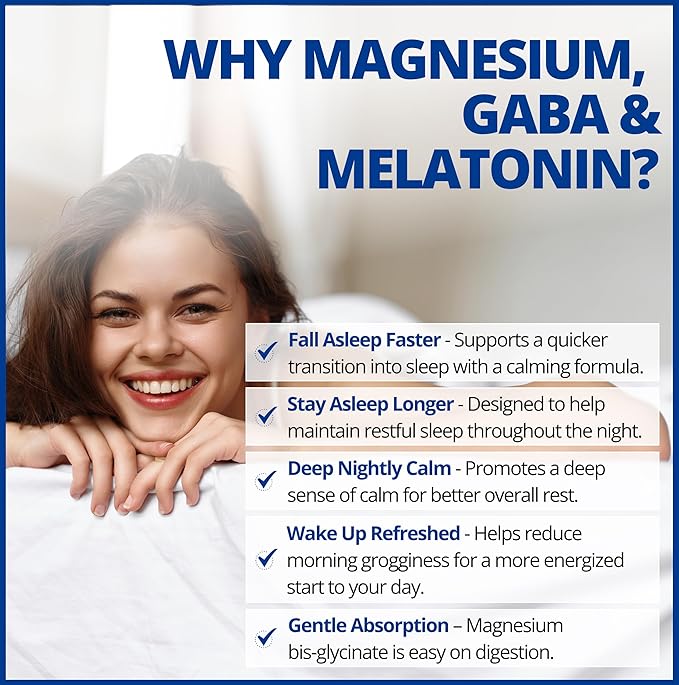 CanPrev Magnesium Bisglycinate Chelated + GABA &amp Melatonin 120 Veg Caps 120-Day Supply Support Restful Night Muscle Function Promote Relaxation &amp Balanced Sleep-Wake Cycle Vegan No GMO