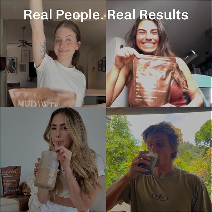 MUDWTR Nourish | Chocolate Mushroom Protein Powder | 2000mg Adaptogenic Mushrooms | Vegan Protein Powder | USDA Organic | Focus Mood &amp Digestion Support | Cacao Lion's Mane Bacopa | 15 Serving