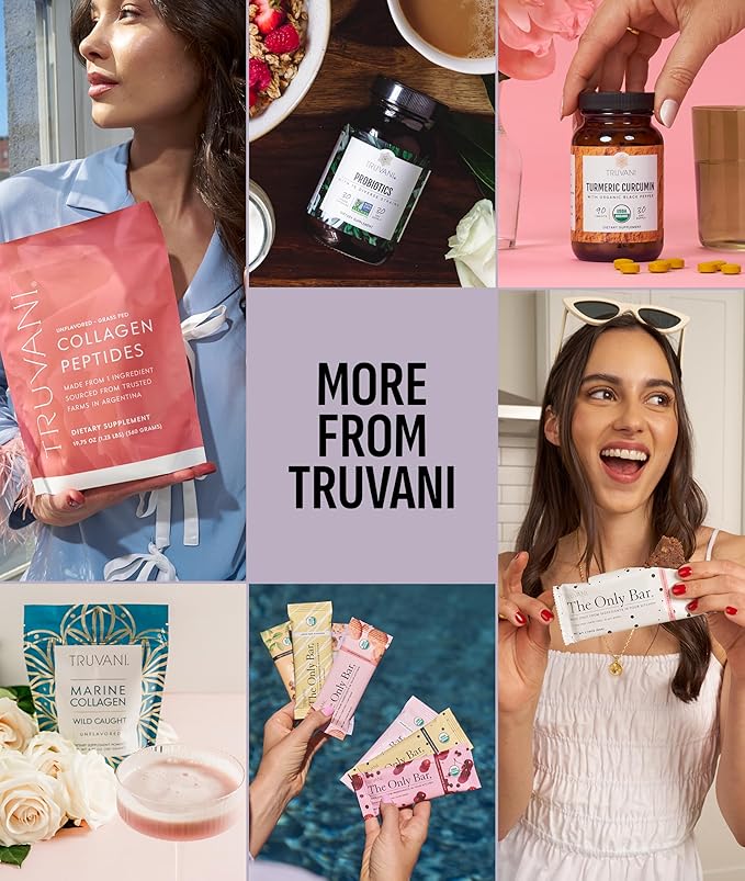 Truvani Pea Protein Powder | Unflavored | 20g Organic Vegan Plant Based Protein | 20 Servings | Keto | Gluten &amp Dairy Free | Low Carb | No Added Sugar