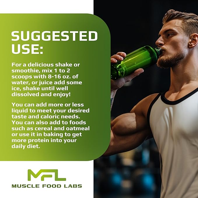 MFL Vegan Plant-Based Protein Powder l Gluten Free l Non Dairy l Non GMO l Lactose Free l Keto-Friendly | 2.12 lbs (Strawberry)