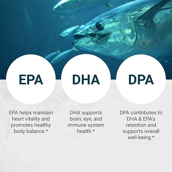 Naturalis Ultimate rTG Omega 3 Fish Oil 1800mg from Wild New Zealand Tuna | IFOS Certified &amp Sustainably Sourced | Full Spectrum Omega3s EPA DHA &amp DPA | 180 Softgels