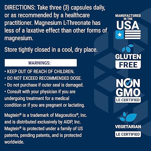Life Extension Neuro-mag Magnesium L-threonate Magnesium L-threonate Brain Health Memory &amp Attention Gluten Free Vegetarian Non-GMO 90 Vegetarian Capsules (Pack of 2)