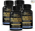 FREZZOR Probiotic + Prebiotic Capsules Once Daily 60 Billion CFUs Digestive Health for Men and Women 18 Strains Shelf Stable With Fermented Wholefoods Prebiotic &amp Fibre 360 caps 4 Month Su