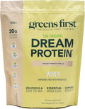 Greens First Dream Protein Powder Whey - 20g Protein Per Serving - Hormone-Free with Prebiotics - Non-GMO - No Artificial Sweeteners/MSG/Aspartame (Creamy French Vanilla 26.5 oz)