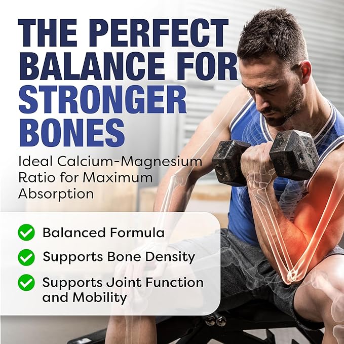 Plant Calcium &amp Magnesium Supplement with Boron Vitamin D3 &amp K2 MK-7 - Optimal Calcium-Magnesium Ratio for Bone Strength and Health Vegan Non-GMO Allergen-Free 120 Capsules
