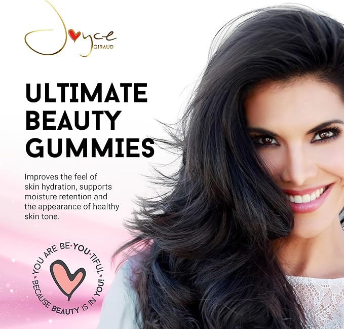 Joyce Giraud Ultimate Beauty Gummies 30-Day Supply Supports Skin Hydration &amp Healthy Skin Tone 90 Gummies
