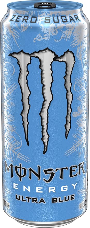 Monster Energy Ultra Blue Sugar Free Energy Drink 16 Ounce | Pack of 15