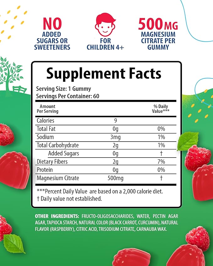 Magnesium Gummies for Kids &amp Vitamin D3 K2 Gummies 5000 IU - Immune &amp Bone Support - Sugar-Free Vitamin D Gummy Supplement - High-Absorption Vegan Gluten-Free Gummies for Adults