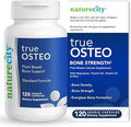 NatureCity True-Osteo Plant-Based Supplement for Bone Strength | AlgaeCal Calcium &amp Magnesium Plant-Based Vitamin D3 Vitamin K2 Silicon| Gentle on Stomach (120 Veggie Capsules)