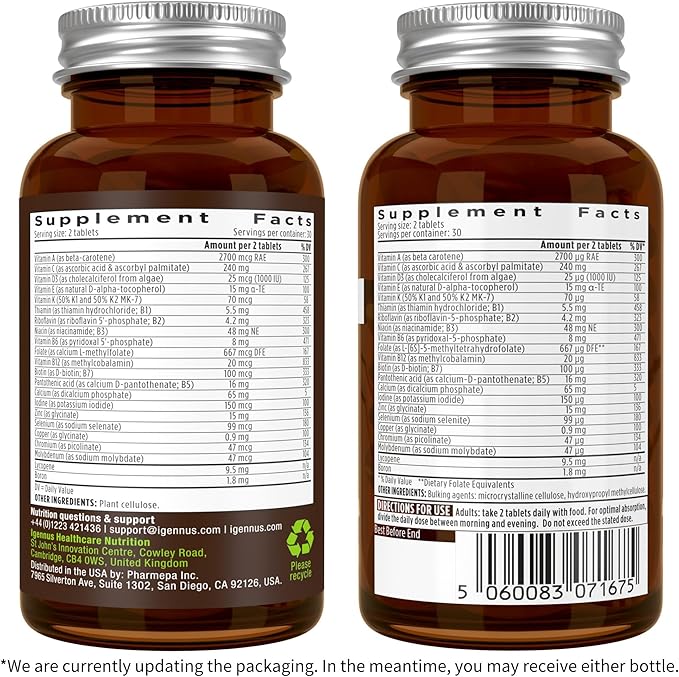 Multivitamin &amp Minerals for Men + Astaxanthin Complex Vegan Bundle Sustained Release Advanced Multivitamin + 4 mg H. Pluvialis Natural Astaxanthin by Igennus