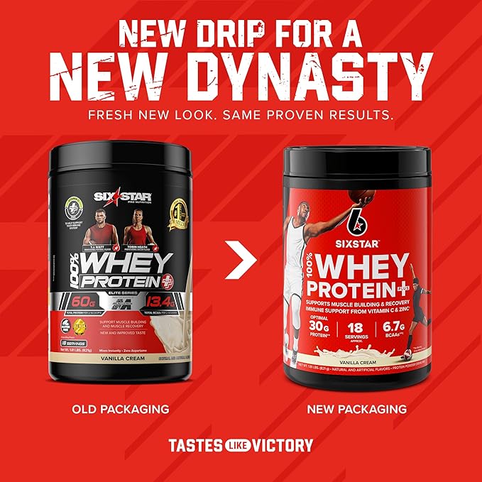 Six Star Elite Series 100% Whey Protein Plus Vanilla Cream 1.8lbs US &amp Elite Series 100% Whey Protein Plus Strawberry Smoothie 1.8lbs US
