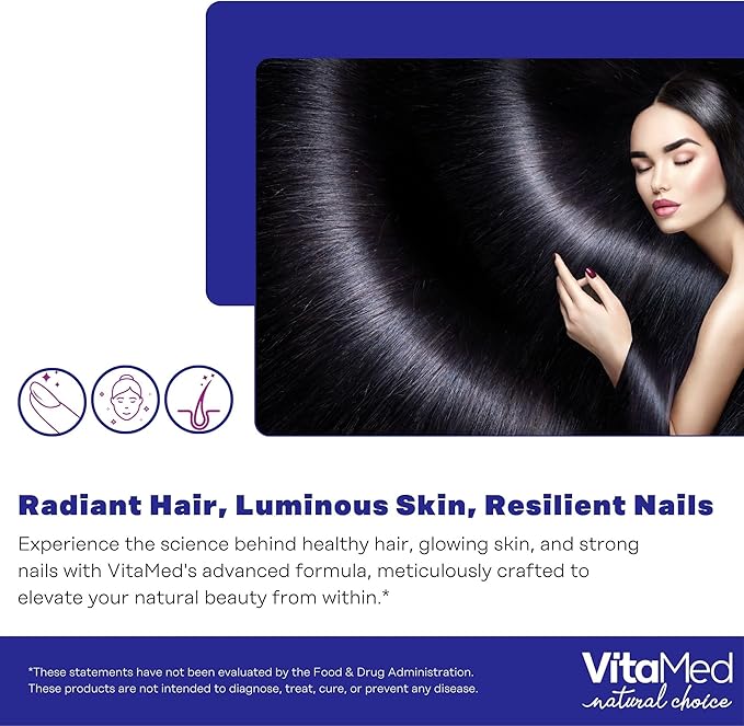 VitaMed Wellness Combo – Vita Forte Vegan Multivitamin + Hair Skin &amp Nails | Complete Daily Nutrition for Energy Immunity Radiant Skin &amp Hair – Halal Non-GMO Made in USA (2 Bottles Bundl