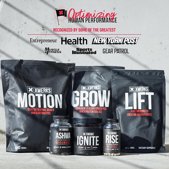 Xwerks Grow Whey Protein Powder 25g Pure Isolate Protein from New Zealand Grass Fed Cows Builds Strength and Speeds Recovery Paleo and Keto Friendly Soy and Gluten Free Strawberry 30 Servings
