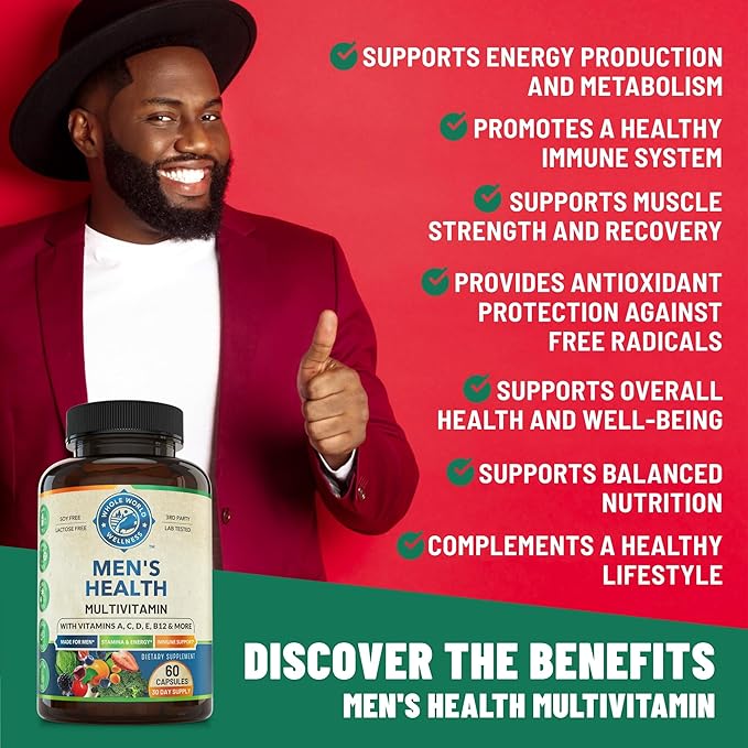 Premium Berberine and Mens Daily Multivitamins Bundle (One Bottle Each). Collectively Supports Holistic Wellness Boosted Energy Metabolic Function and Cardiovascular Heatlh. Made in The USA.