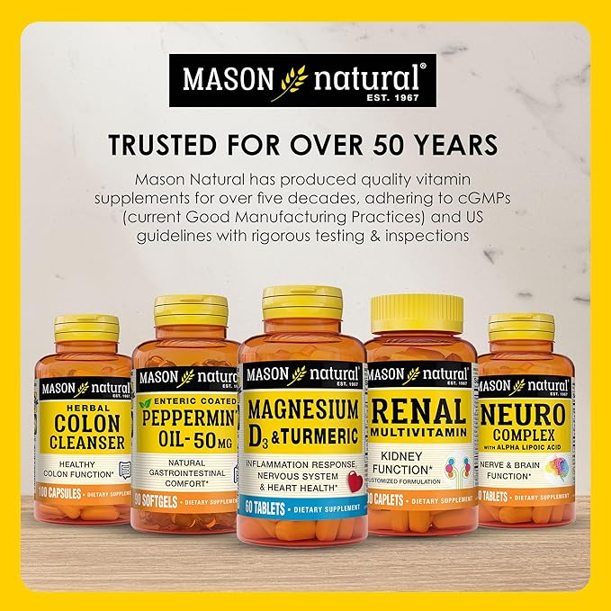 MASON NATURAL Vitamin K2 100 mcg with Calcium Supports Bone Heart &amp Muscle Health 100 Tablets Pack of 3