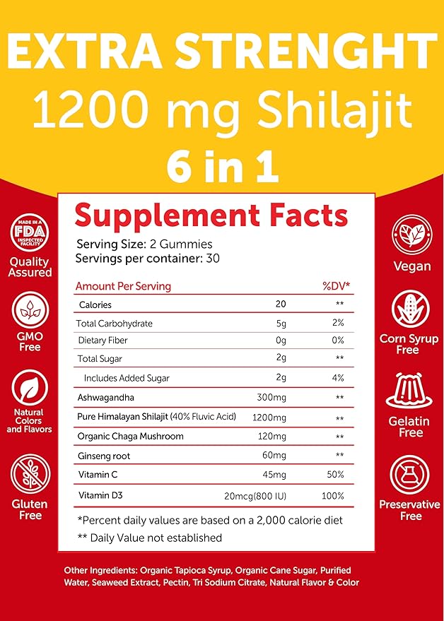Lunakai USA Made Womens Multivitamin &amp Shilajit Gummies Bundle – Energy Immune &amp Vitality Support – Naturally Flavored – 60 Non-GMO Gummies Each