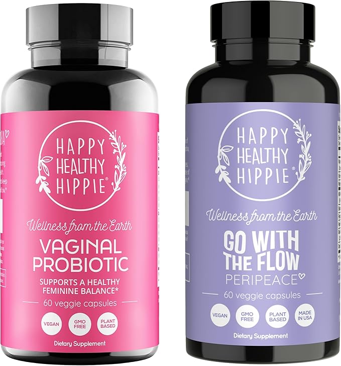 Happy Healthy Hippie PeriPeace Supplements for Women &amp Vaginal Probiotics for Women
