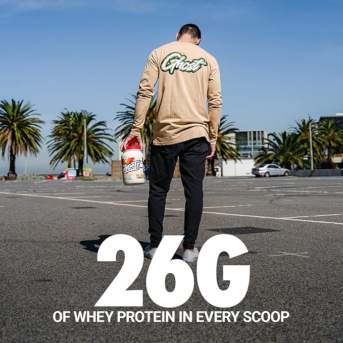 GHOST Whey Protein Powder Peanut Butter Cereal Milk - 2LB 26G of Protein - Whey Protein Blend - ­Post Workout Fitness &amp Nutrition Shakes Smoothies Baking &amp Cooking - Soy &amp Gluten-Free