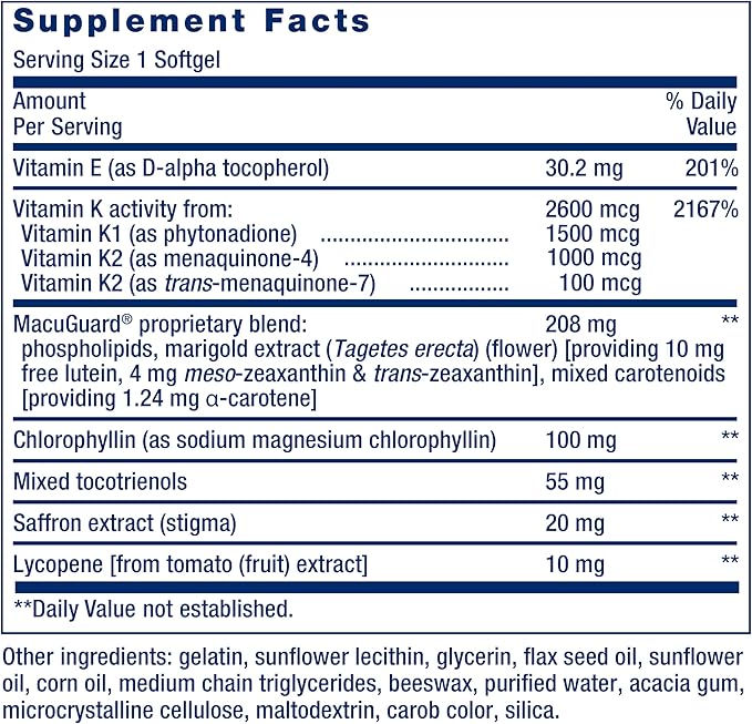 Life Extension Once-Daily Health Booster - Vitamins &amp Nutrients Supplement for Whole-Body Health - Vitamin K Complex Vitamin E Saffron Lutein and More - Non-GMO Gluten-Free - 60 Softgels