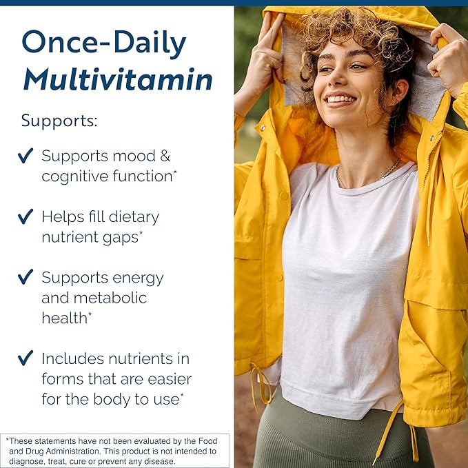 Researched Nutritionals Physician's Daily + D3 Supplement - Daily Multivitamin for Men and Women with Vitamin D3 2000iu Vitamin B12 Vitamin B6 + Methylated Folate (60 Capsules)