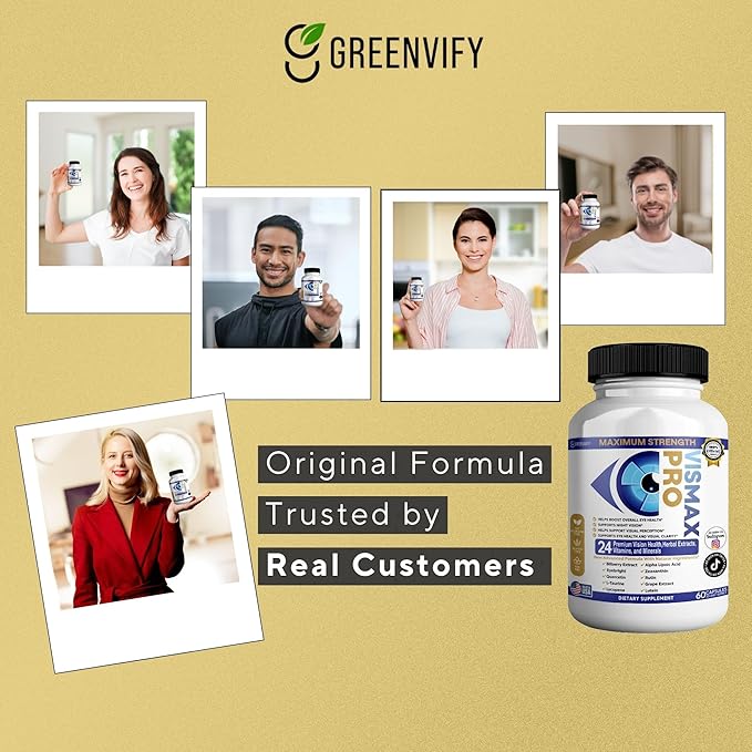 Vision Pro Max Eye Health Supplement 24 Premium Herbal Extracts Vitamins &amp Minerals 60 Capsules (1)