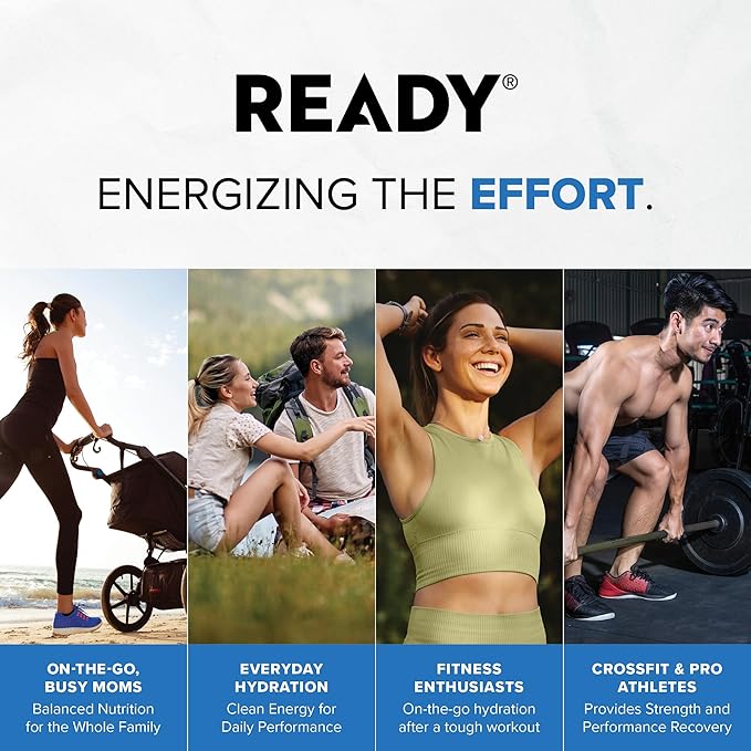 Ready® Clear Protein Water – 20g Whey Protein Isolate Zero Sugar Low-Calorie Sports Drink for Hydration &amp Recovery – Electrolytes Essential Amino Acids – Pink Grapefruit 16.9 fl oz Bottles (12