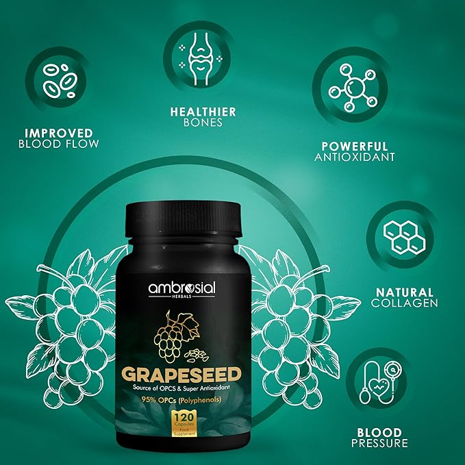 AMBROSIAL Grapeseed Capsules Pack of 1-120 Capsules