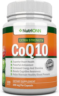 CoQ10 200mg (Double Strength) 120 Capsules - High Absorption Coenzyme Q10 - Scientifically Proven Extra Strength CoQ10 Ubiquinone - 4 Month Supply
