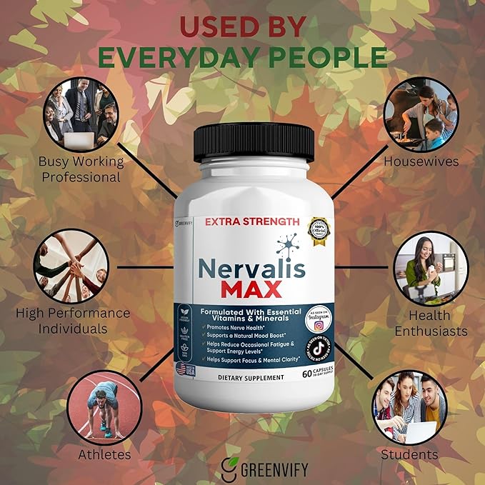 Nervalis MAX Extra Strength Nerve Health Support 60 Capsules 30-Day Supply (2)