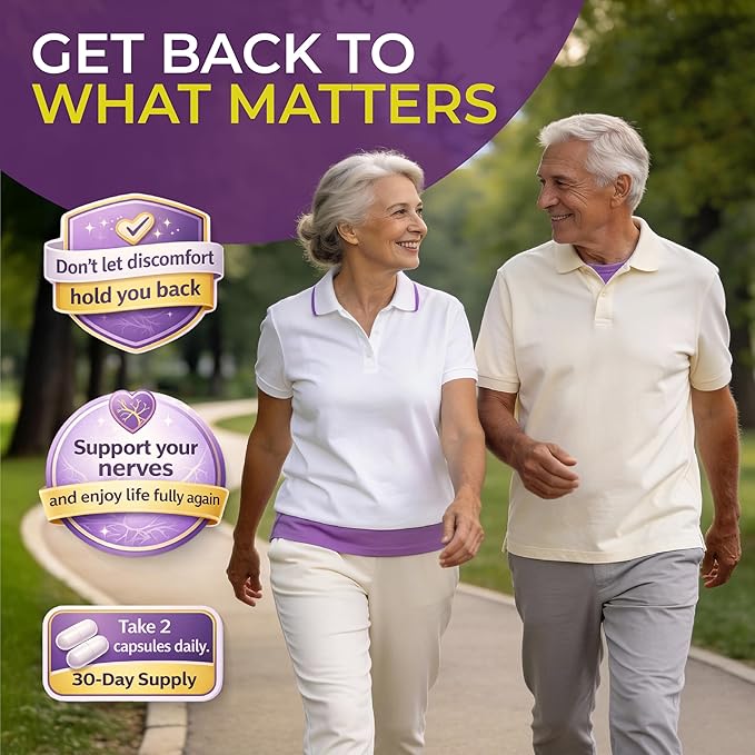 Extra Strength Nerve Support Formula for Nerve Repair and Regeneration. 60 Capsules