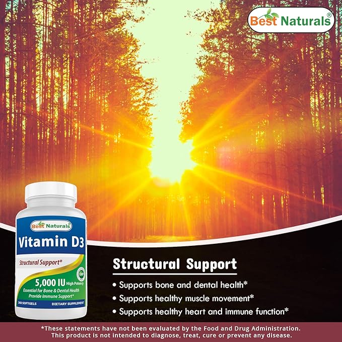 Best Naturals CoQ10 600 mg &amp Vitamin D3 5000 IU
