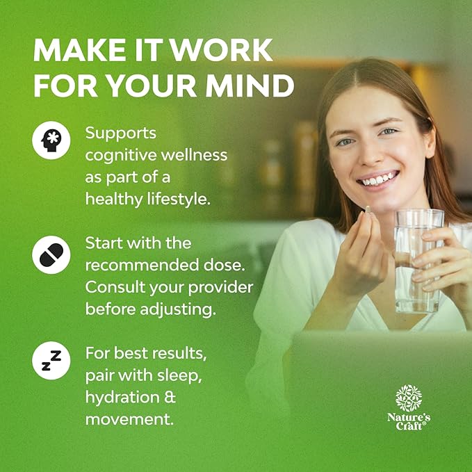 Nootropic Memory Supplement for Brain Support - Memory Pills for Brain Boost and Natural Energy Booster - Vit B12 Bacopa Monnieri Rhodiola Rosea DMAE Ginkgo Biloba Phosphatidylserine Supplement 3 pack