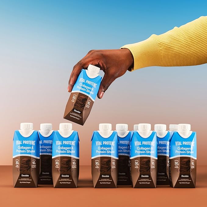 Vital Proteins® Chocolate Collagen &amp Protein Shake 30g Total Protein Including 10g Collagen Peptides Healthy Hair Skin Nails &amp Joints**