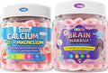 Kids Calcium Gummies + D3 &amp Magnesium +Kids Brain Gummies with Lion's Mane Mushroom Methyl B6 B9 B12 Supper Green