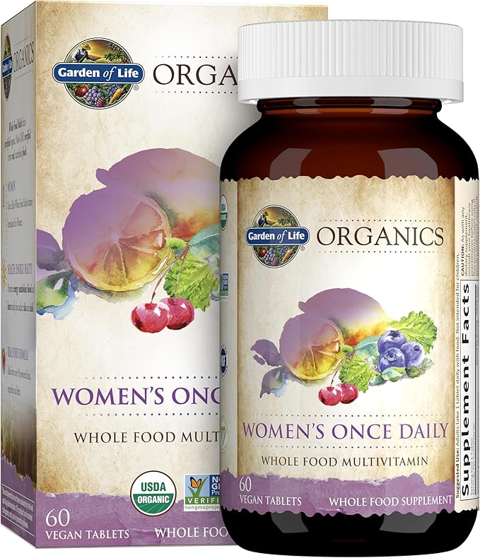 Garden of Life Women's Multivitamin 60 Tablets and Vitamin B Complex 120 Capsules for Energy Metabolism Heart and Immune Health