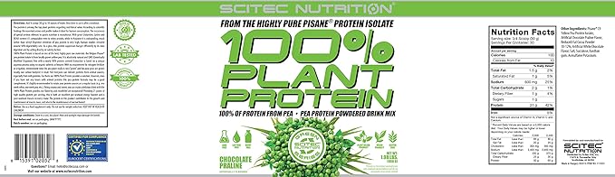 Scitec Nutrition 100% Plant Protein - 1.98 Pound Chocolate Praline (Vegan Vegetarian)