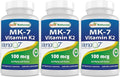 Best Naturals MK-7 Vitamin K2 100 mcg 120 ct (Pack of 3)