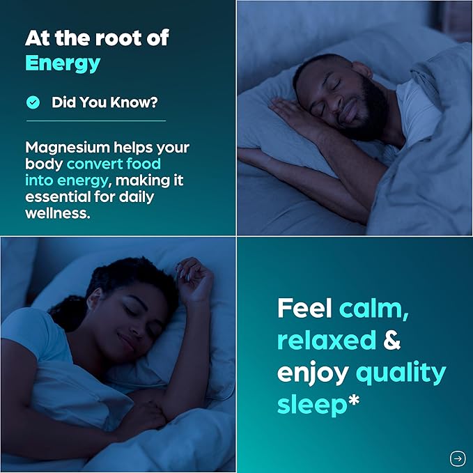 Magnesium Glycinate 400mg High Absorption Capsules with Quercetin | Quality Sleep Relaxation &amp Muscle Health Supplement for Women and Men | Chelated Magnesium 120 Count (Pack of 1) | Easy to Swal