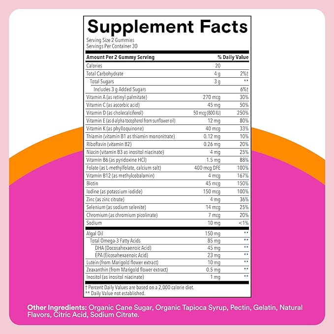 SmartyPants Mother &amp Daughter Daily Nutrition Bundle: Women’s + Teen Girl Multivitamin Gummies with Omega-3 Biotin Vitamins D3 B12 A &amp Zinc Gluten Free Non-GMO 90 &amp 60 Count (Pack of