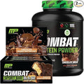 Muscle Pharm Combat Protein 4lb Chocolate Milk and Combat Chocolate Peanut Butter Sport Bars