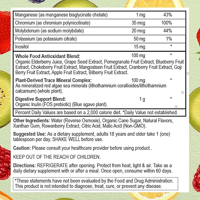 Go Healthy Liquid Vitamins for Women Men Teens | Vegan Vitamin &amp Mineral | High Absorption | Premium Liquid Multivitamin | Immune Support | Peach Mango - 32 Servings