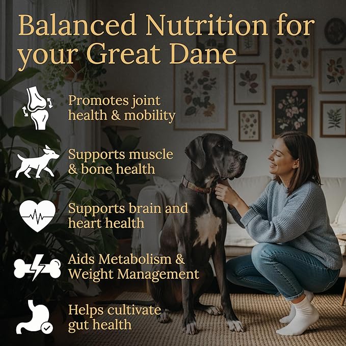 Multivitamins Balanced Nutrition for Your Great Dane 90 Count Made in The USA with Real Bacon