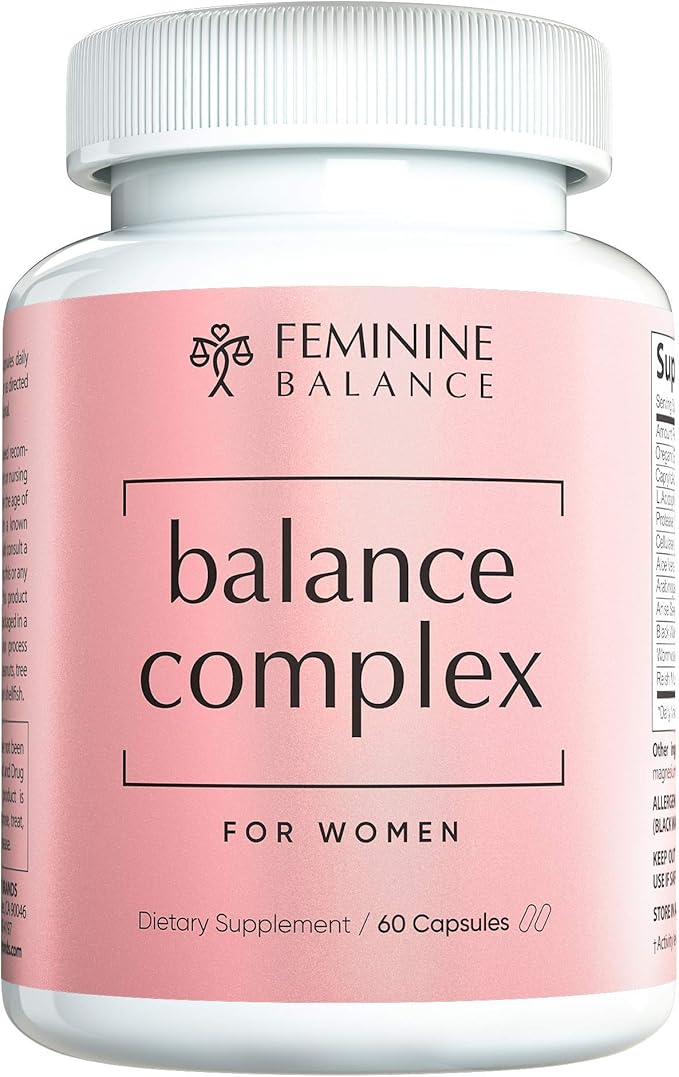 Balance Complex 17-in-1 Vaginal Health 100 Billion Probiotics for Women pH Balance with Cranberry &amp D-Mannose | Promote Urinary Tract Health for Vaginal Odor &amp Vaginal Flora 60 Capsules