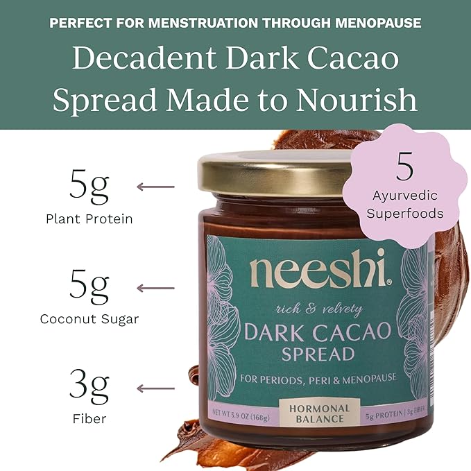 Monthly Hormone Balance Bundle – 2 Nourishing Vanilla Protein Powders + 2 Dark Cacao Ritual Spreads – Plant-Based Vegan Gluten-Free – PMS &amp Menopause Relief with Superfood Nutrition