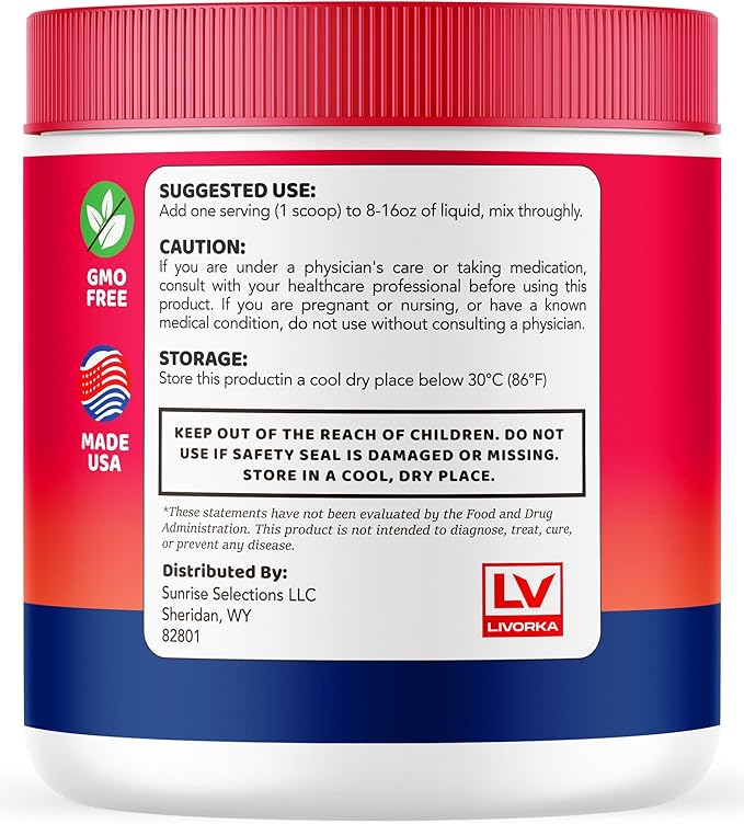 LIVORKA Baobab Bliss All Natural Fiber Organic Fruit Powder Supplement 60 Servings for 2 Months (Pack of 2)
