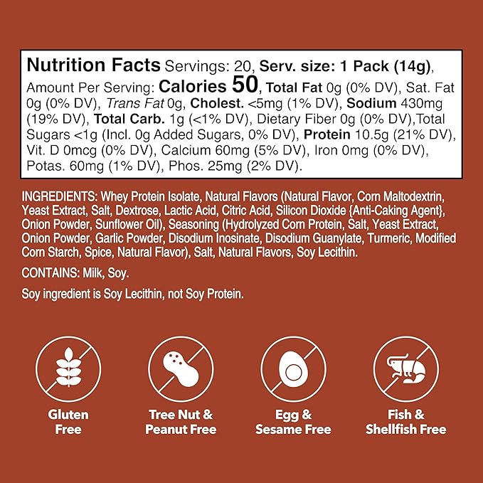 Unjury Whey Protein Powder Individual Stick Packs | Beef and Herb | 10.5g 100% Whey Isolate Protein Powder | Low Carb and Lactose Free | Gluten Free | Certified Kosher | 20 Servings
